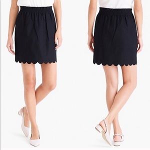 J.Crew Scalloped Skirt in Black